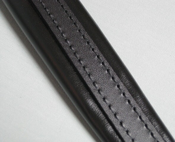 New Black Leather Velour Italcinte Accordion Shoulder Straps Width